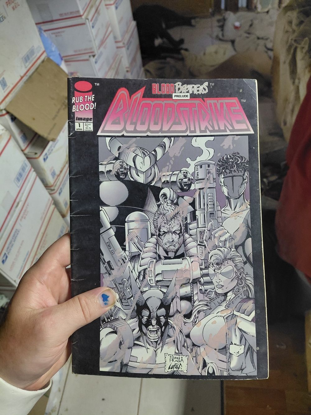 Bloodstrike #1, an action comic book published by Image Comics in April 1993.
